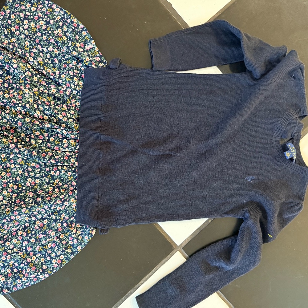 Polo by Ralph Lauren Dark Blue Crew Neck Sweater